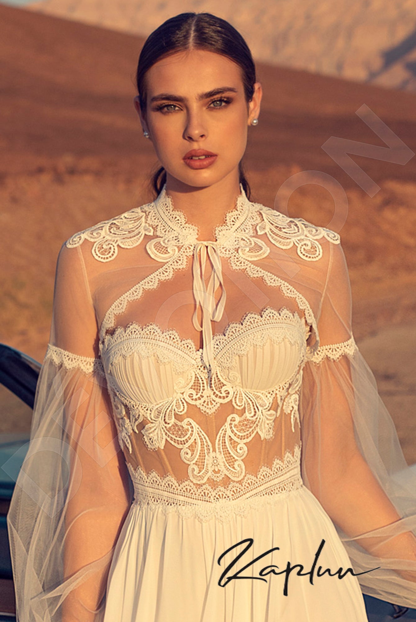 Itery Full back A-line Long sleeve Wedding Dress 7