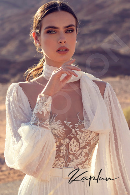 Santa-Lucia Full back A-line Long sleeve Wedding Dress 8