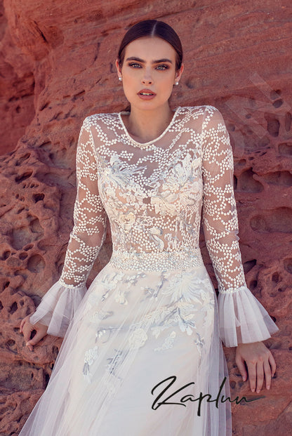 Vivara Full back A-line Long sleeve Wedding Dress 2
