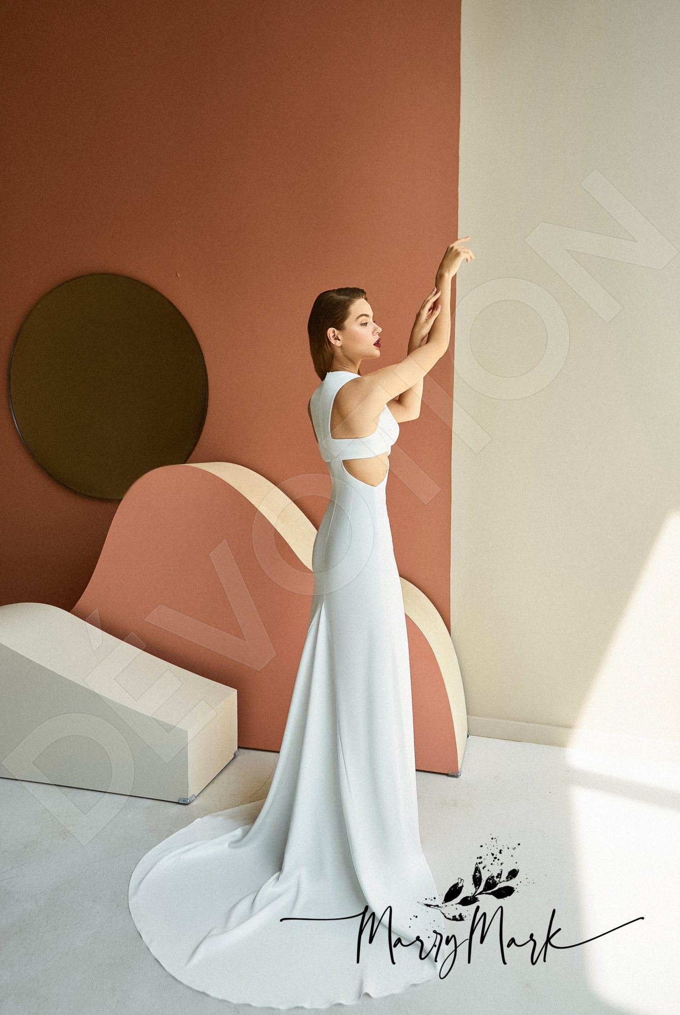 Birton Full back Trumpet/Mermaid Sleeveless Wedding Dress Back