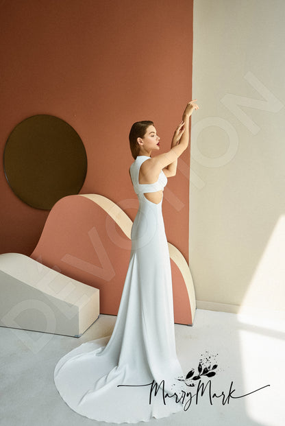 Birton Full back Trumpet/Mermaid Sleeveless Wedding Dress Back
