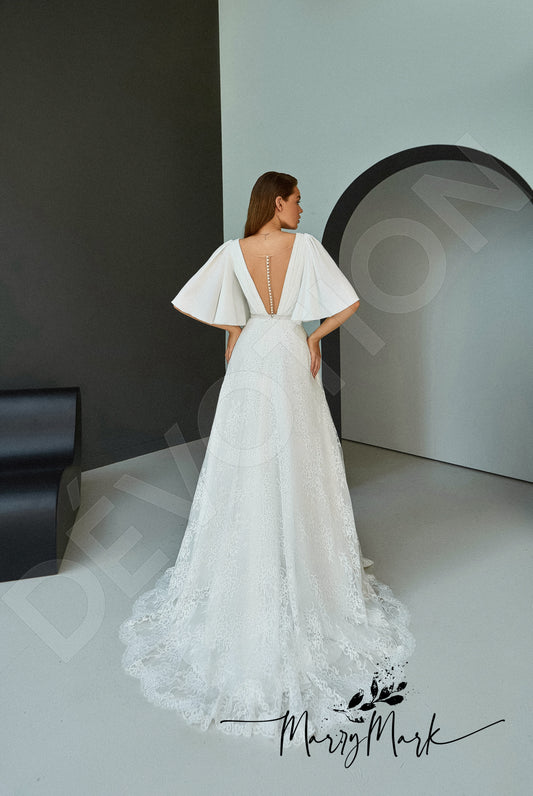 Camile A-line Illusion Milk Wedding dress