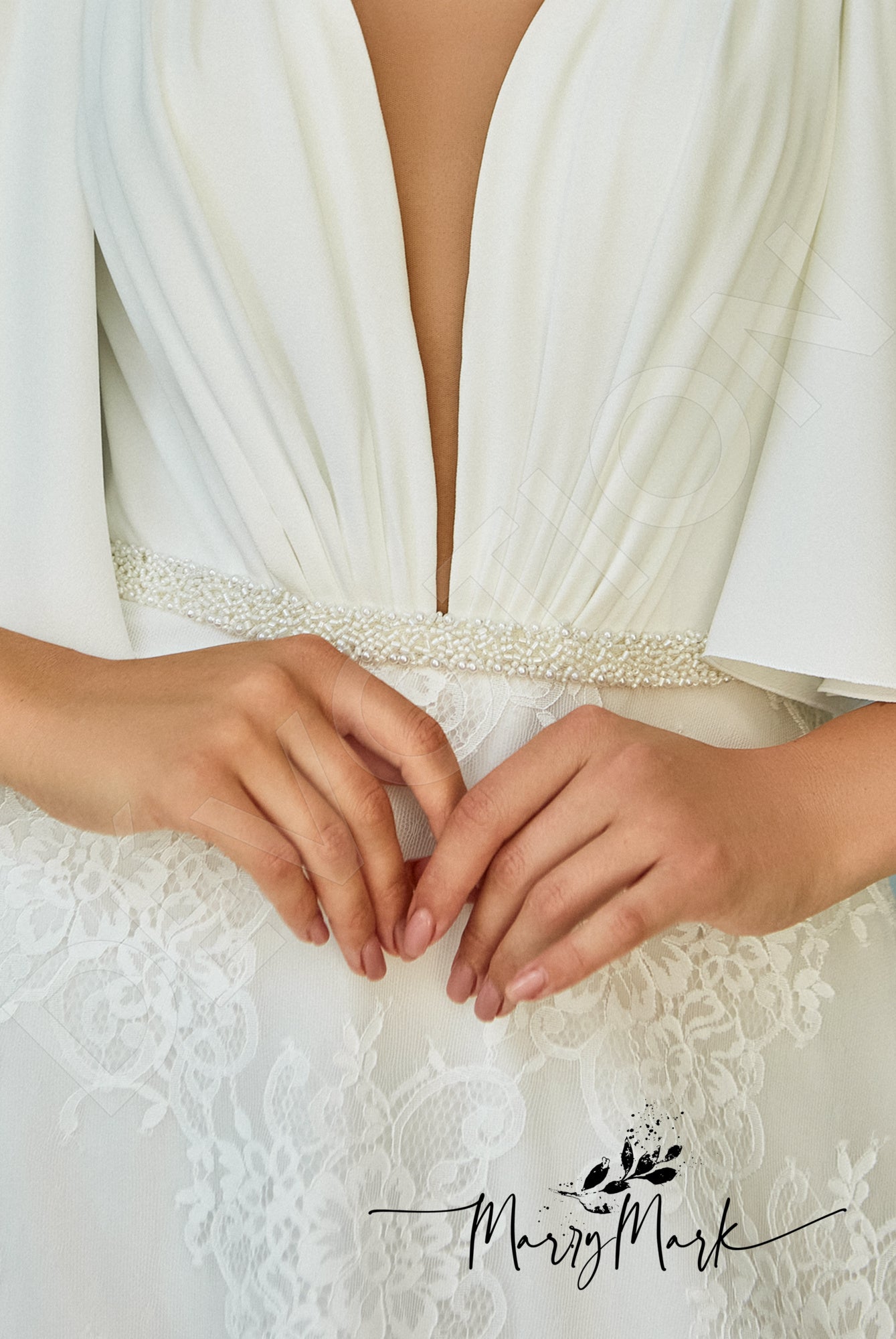 Camile A-line Illusion Milk Wedding dress