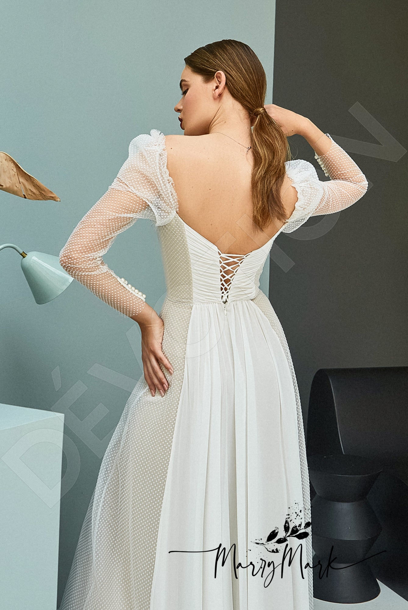 Lauta A-line Sweetheart Milk Cappuccino Wedding dress
