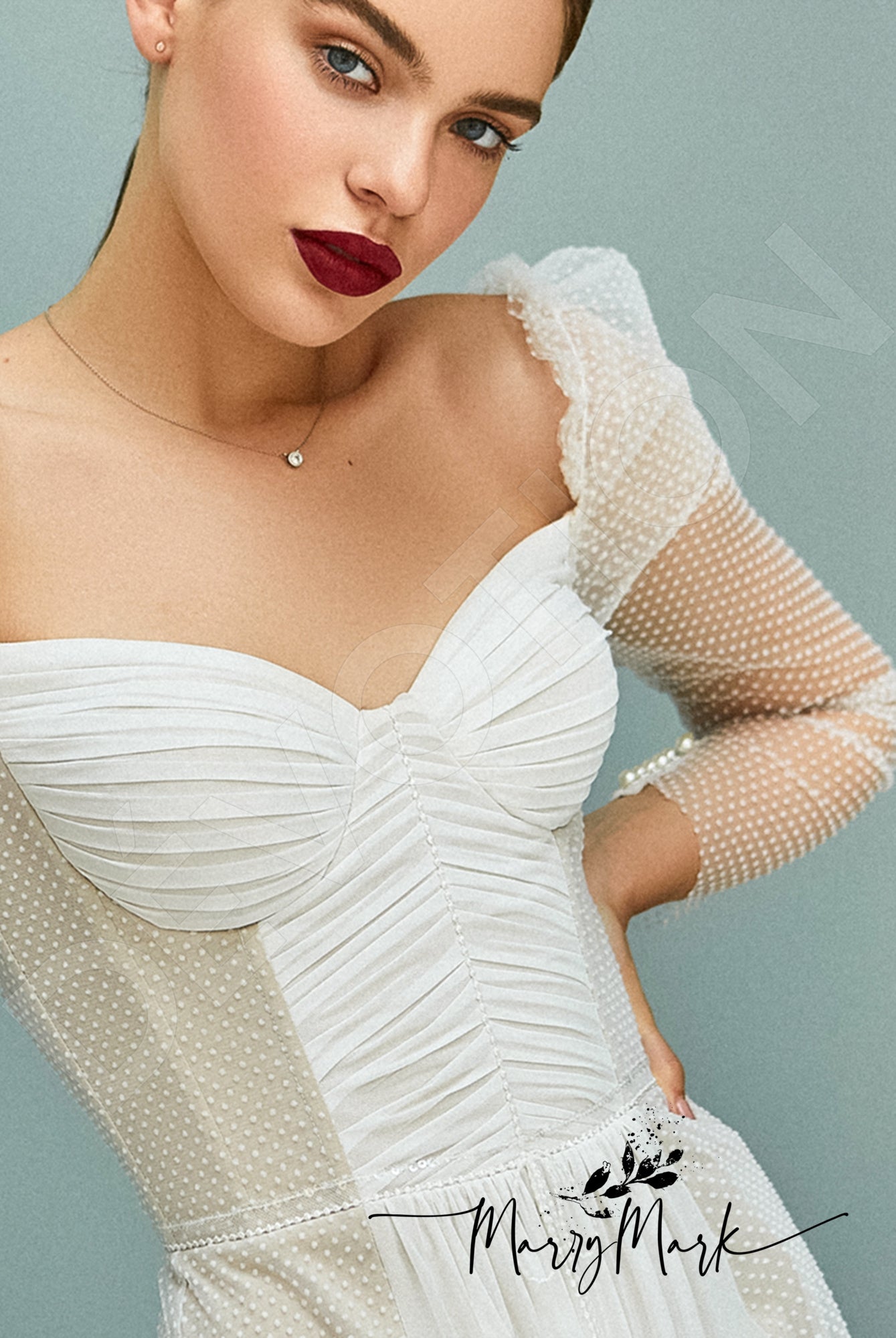 Lauta A-line Sweetheart Milk Cappuccino Wedding dress