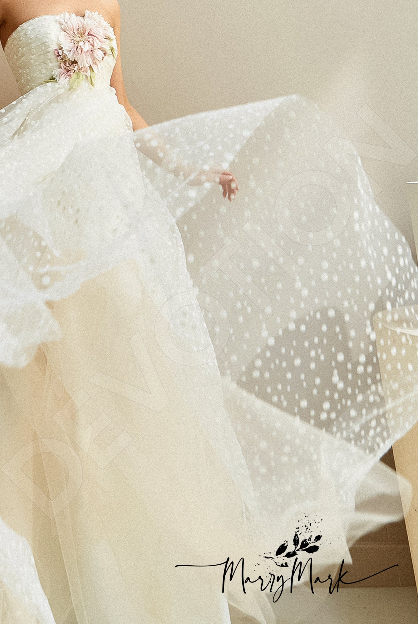 Lisma A-line Straight across Multicolor Wedding dress