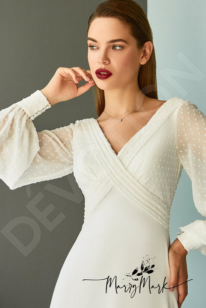 Sivilin Open back A-line Long sleeve Wedding Dress 4