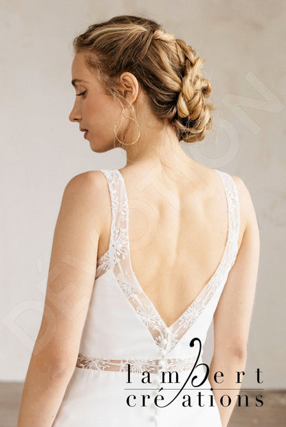 Lagune Open back A-line Straps Wedding Dress Back