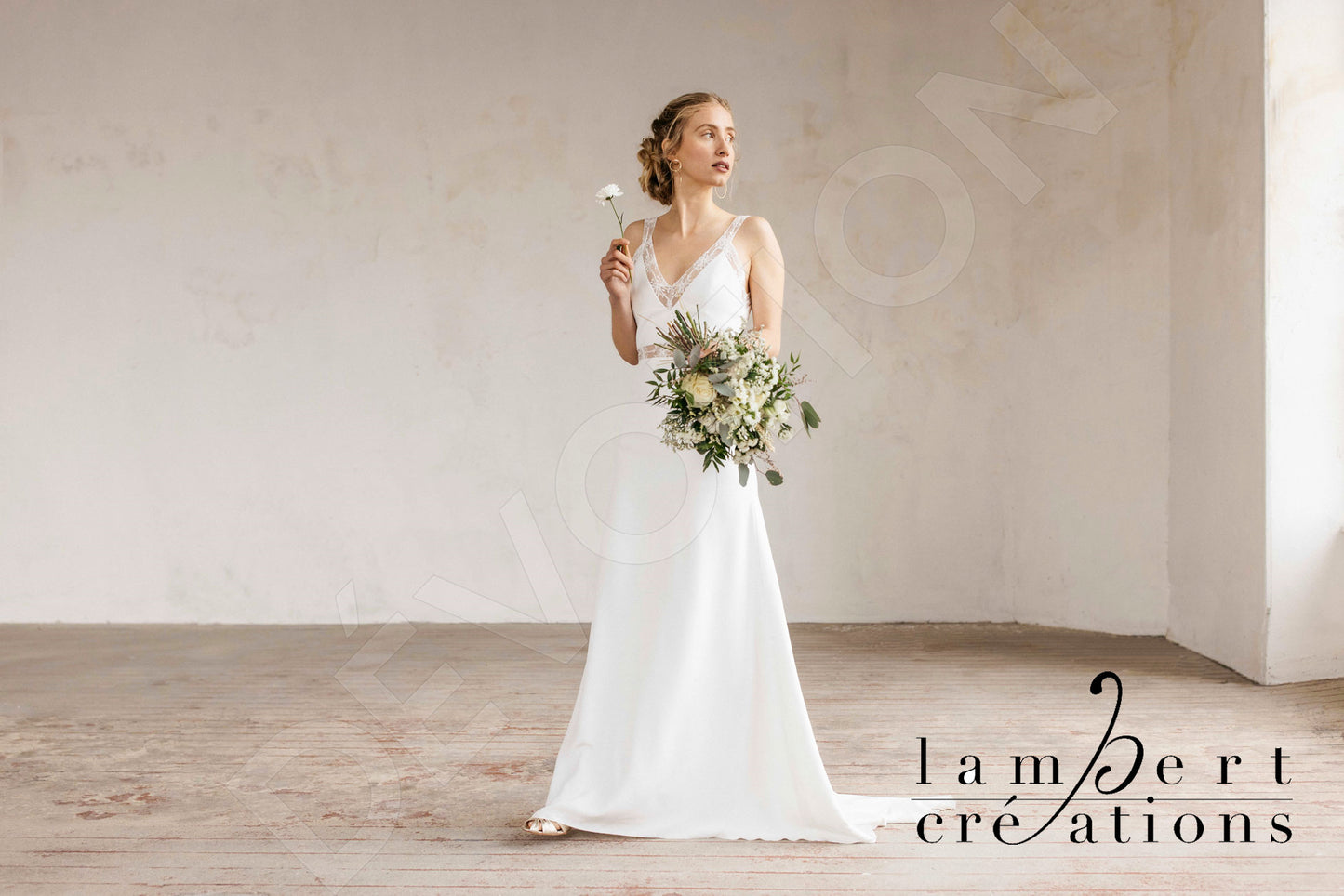 Lagune Open back A-line Straps Wedding Dress 7