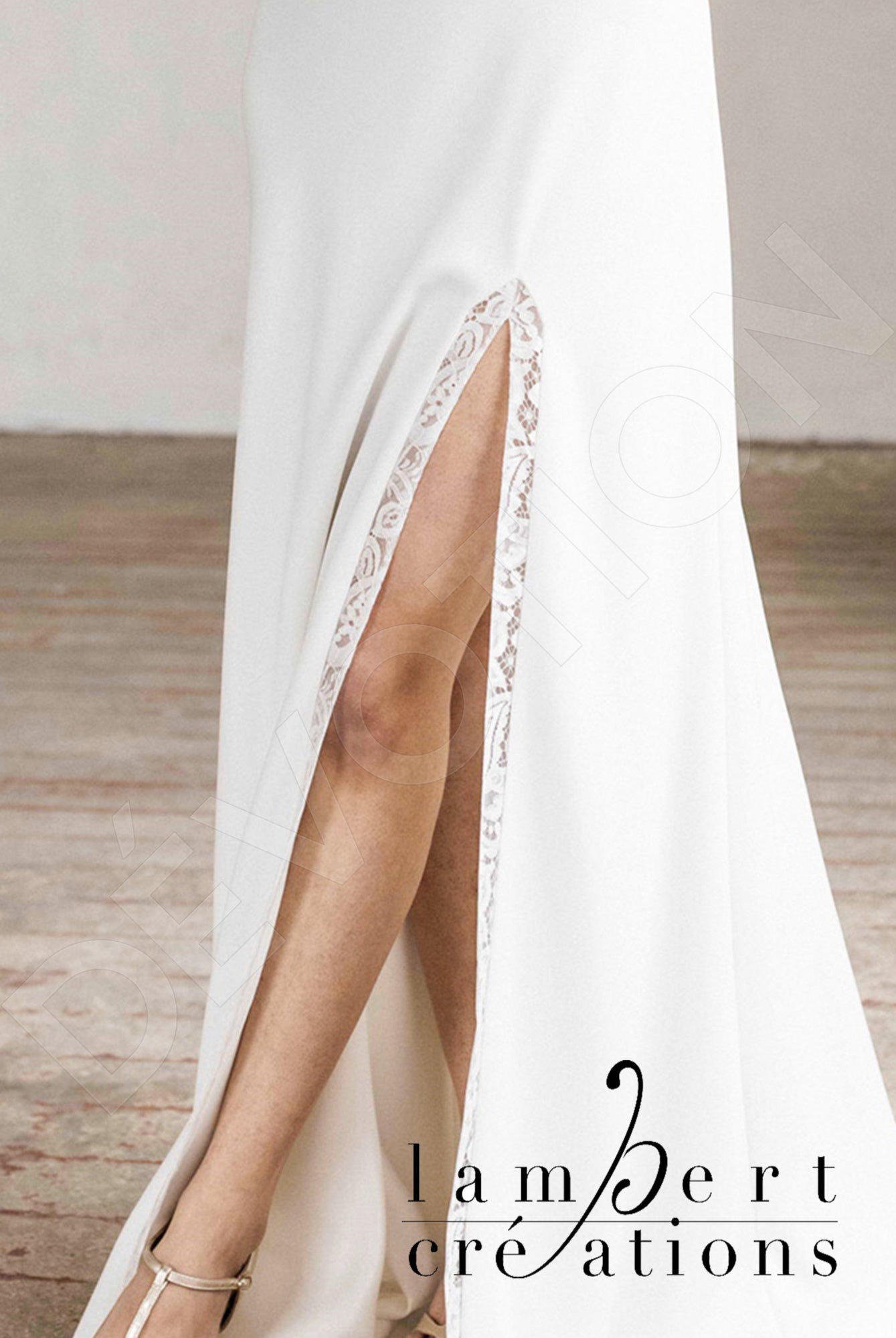 Sierra Open back A-line Short/ Cap sleeve Wedding Dress 7