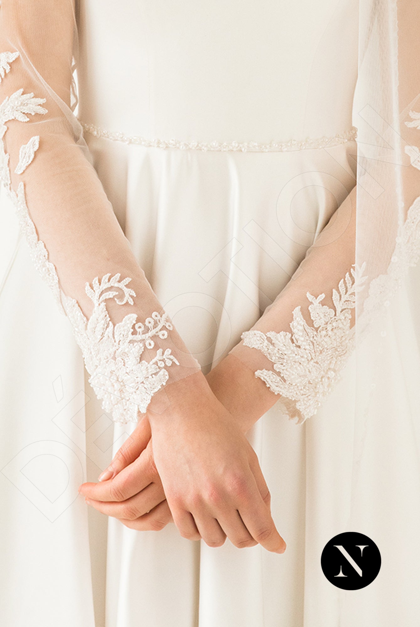 Glory Full back A-line Long sleeve Wedding Dress 8