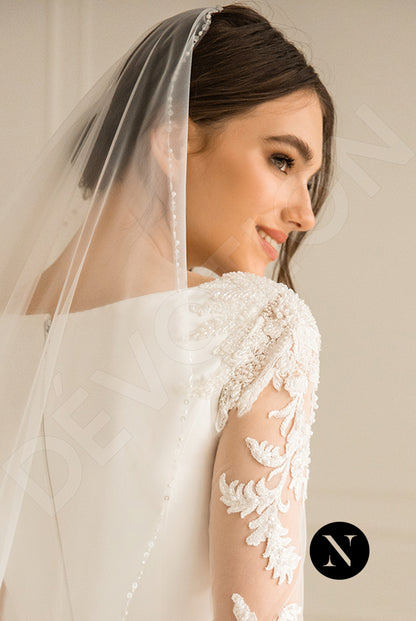 Glory Full back A-line Long sleeve Wedding Dress 4