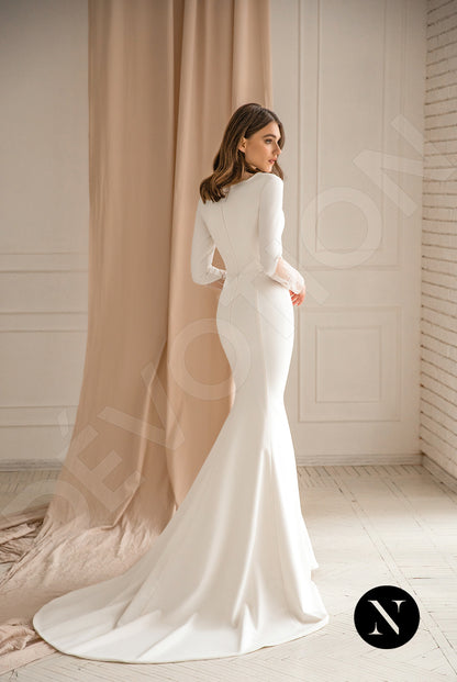 Jade Full back Trumpet/Mermaid Long sleeve Wedding Dress Back