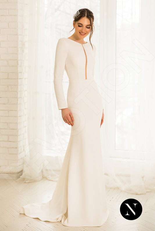 Margot Trumpet/Mermaid Jewel Ivory Wedding dress