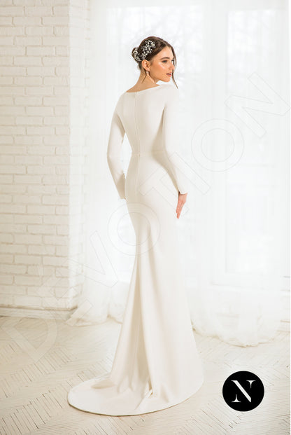 Margot Full back Trumpet/Mermaid Long sleeve Wedding Dress Back