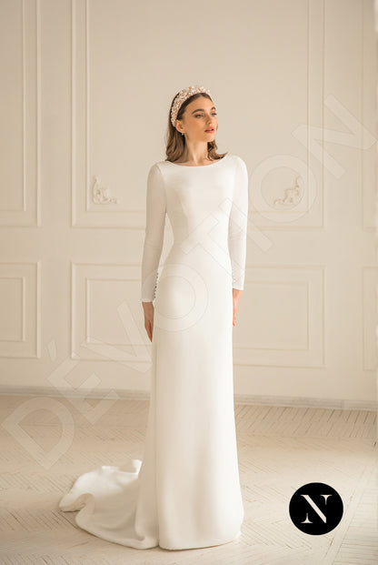Petal Full back Trumpet/Mermaid Long sleeve Wedding Dress 6