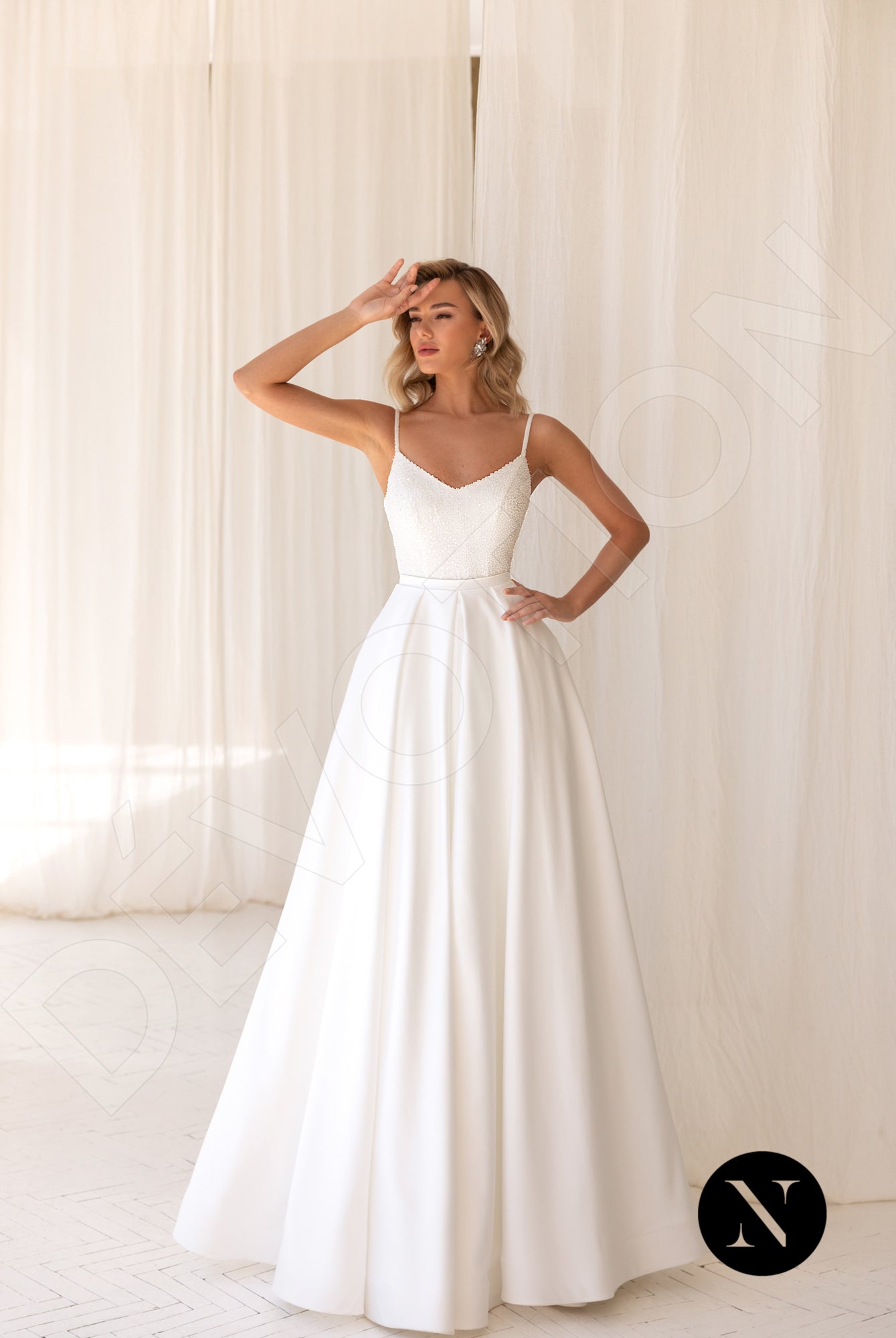 Beatrissa Open back A-line Straps Wedding Dress 5