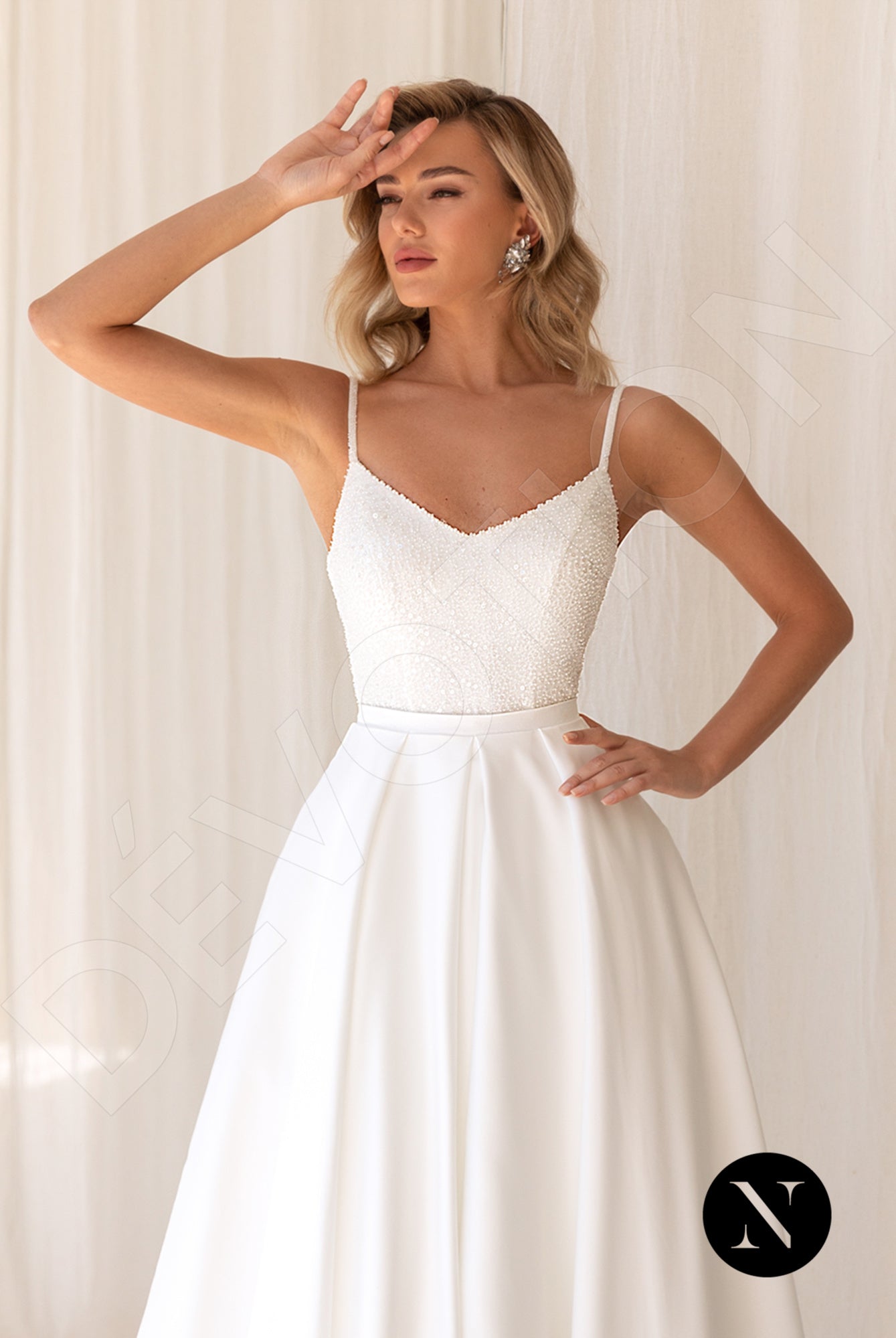 Beatrissa A-line V-neck Ivory Wedding dress