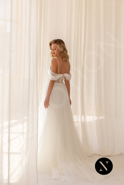 Ines Open back A-line Straps Wedding Dress Back