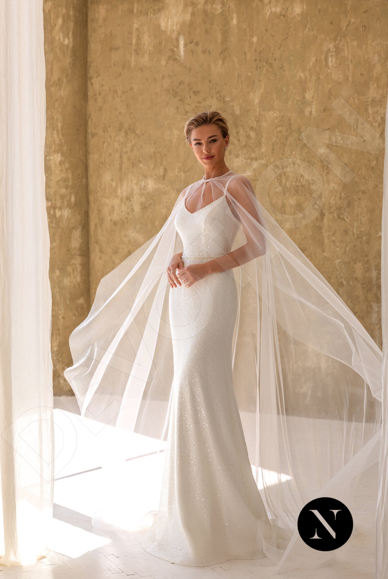 Laure Open back Trumpet/Mermaid Straps Wedding Dress 7