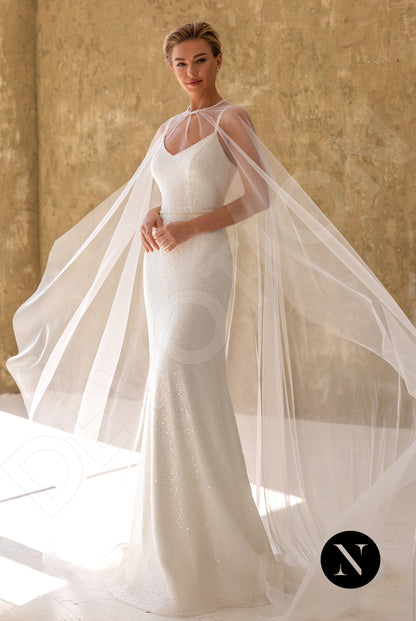 Laure Open back Trumpet/Mermaid Straps Wedding Dress Front
