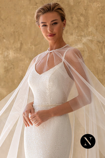 Laure Open back Trumpet/Mermaid Straps Wedding Dress 5