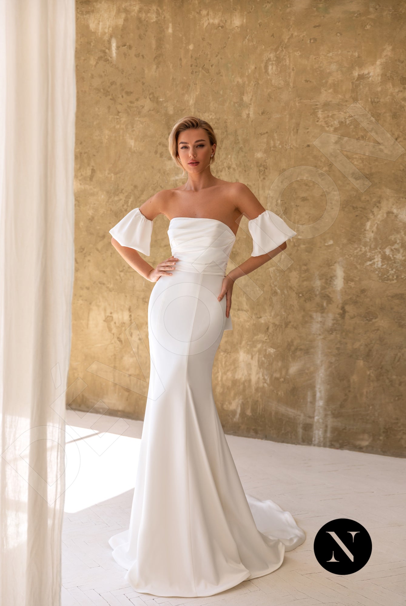 Manon Trumpet/Mermaid Straight across Ivory Wedding dress