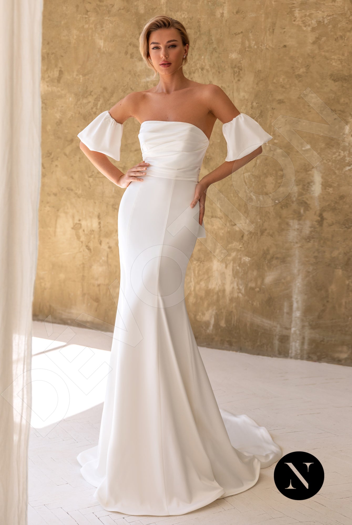 Manon Trumpet/Mermaid Straight across Ivory Wedding dress