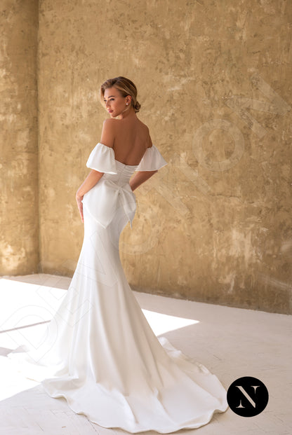 Manon Open back Trumpet/Mermaid Detachable sleeves Wedding Dress Back