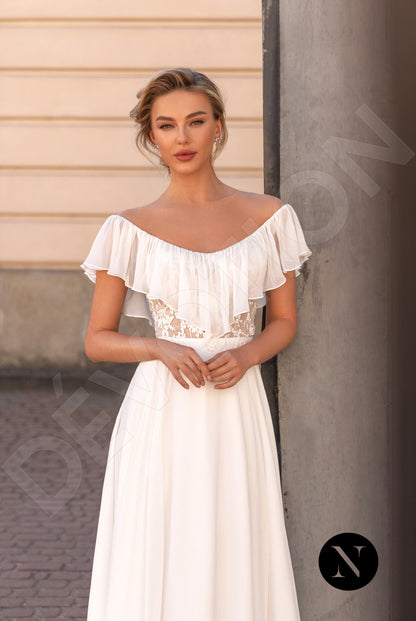 Meline Open back A-line Sleeveless Wedding Dress 2
