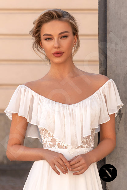Meline Open back A-line Sleeveless Wedding Dress 6