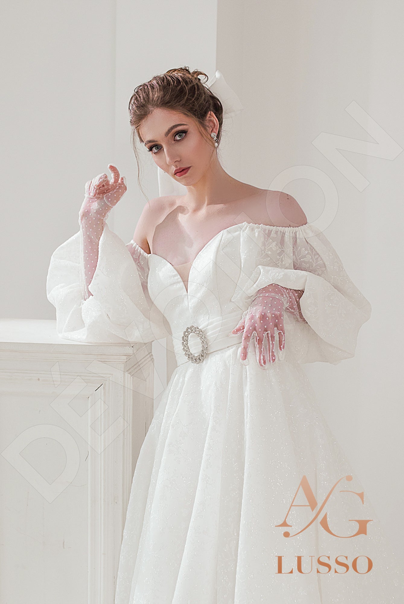 Charly A-line Off-shoulder/Drop shoulders LightMilk Wedding dress