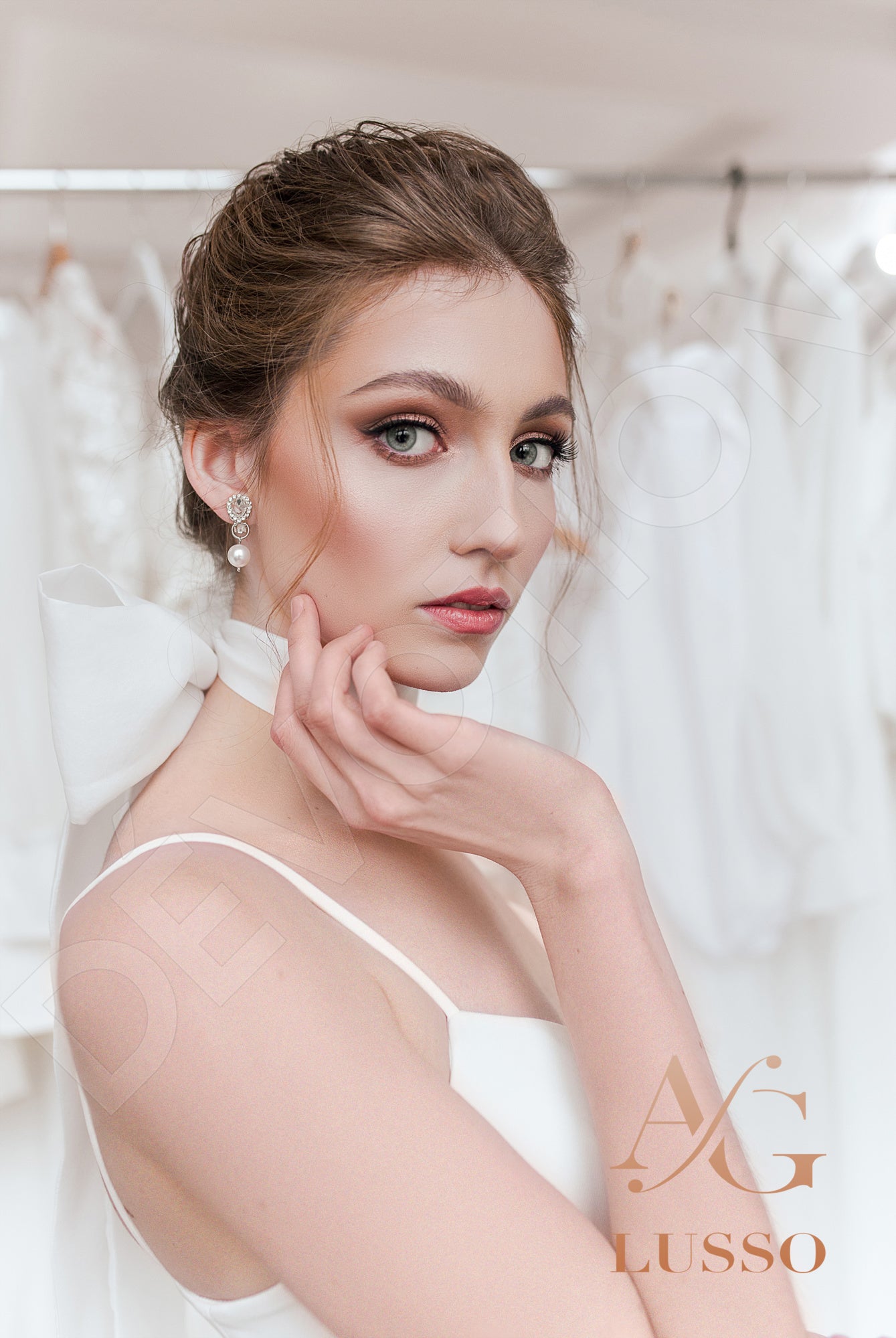 Esthera Open back A-line Straps Wedding Dress 7