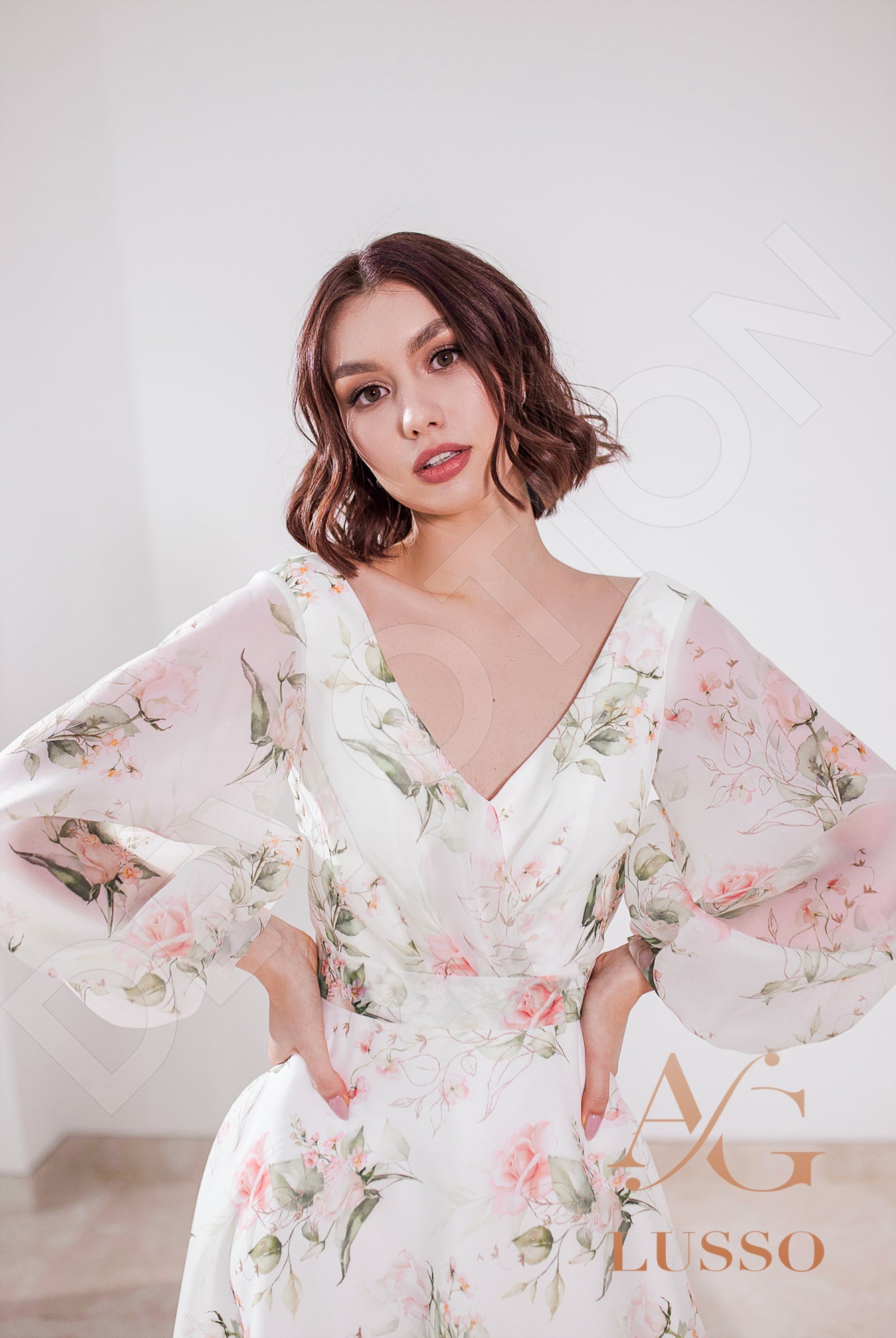 Rosalita Open back A-line Long sleeve Wedding Dress 5