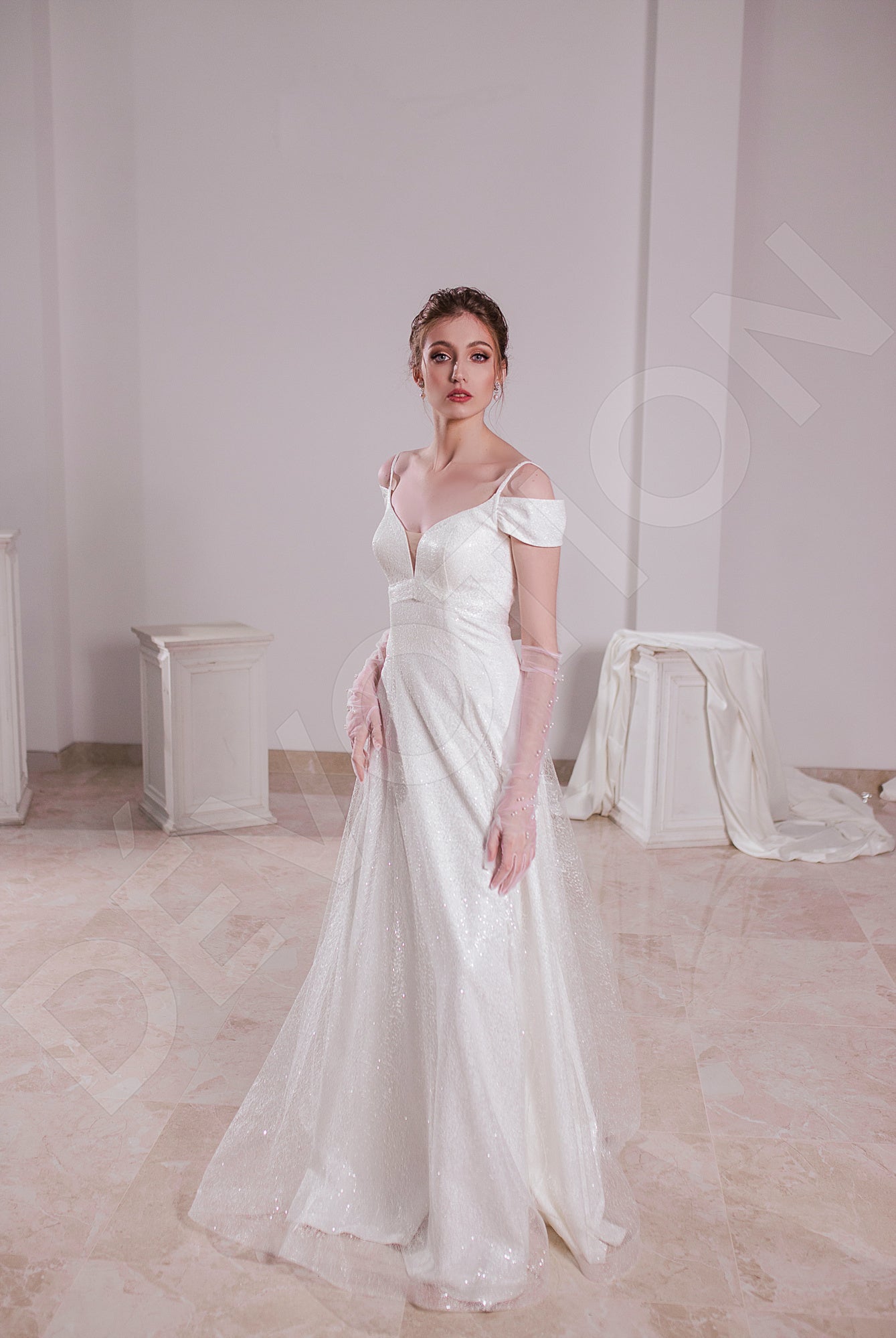 Shine Emilla Open back A-line Straps Wedding Dress 9
