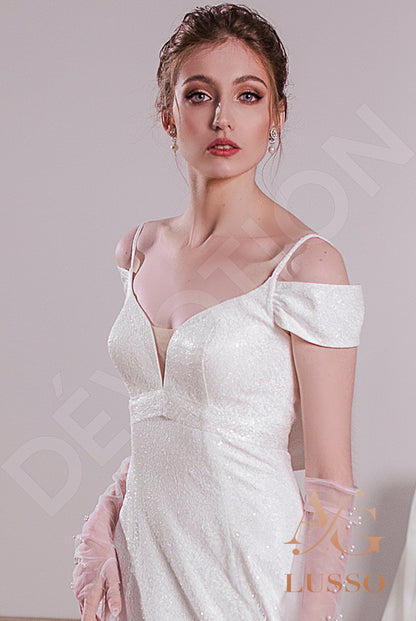Shine Emilla Open back A-line Straps Wedding Dress 4