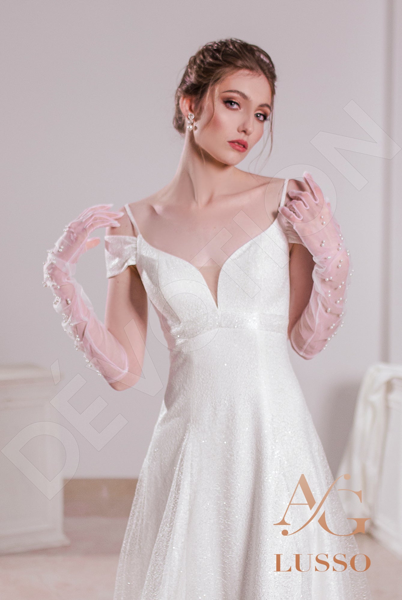 Shine Emilla Open back A-line Straps Wedding Dress 11