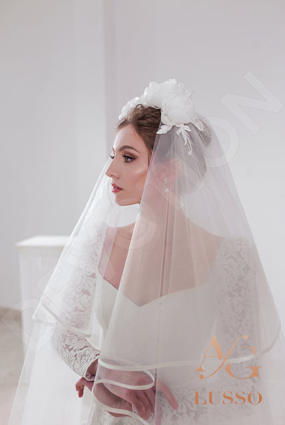 Stephany Open back A-line Long sleeve Wedding Dress 7
