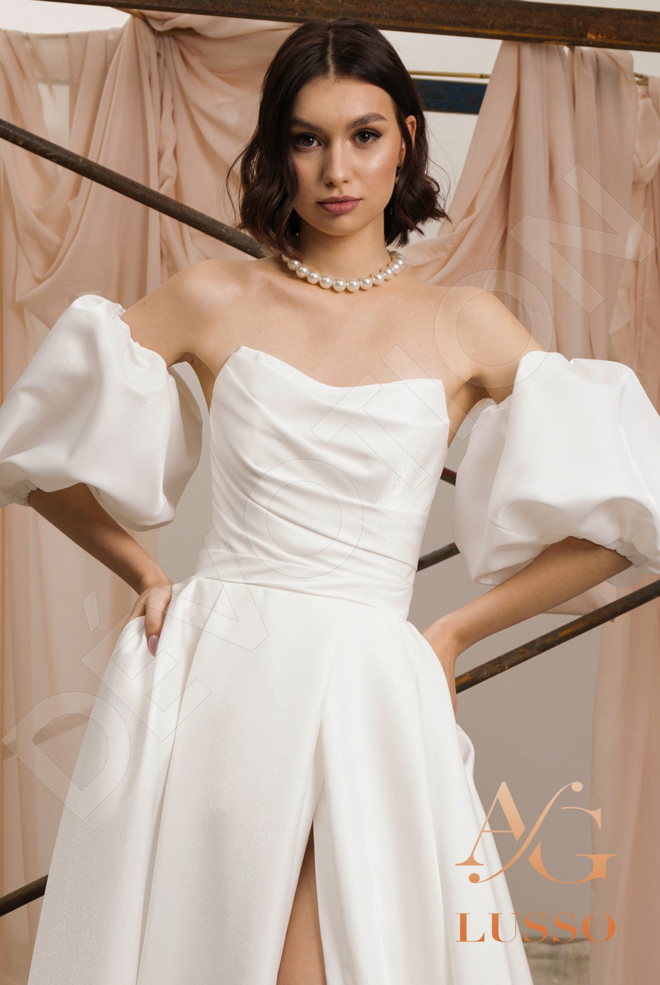 Arienna A-line Sweetheart LightMilk Wedding dress