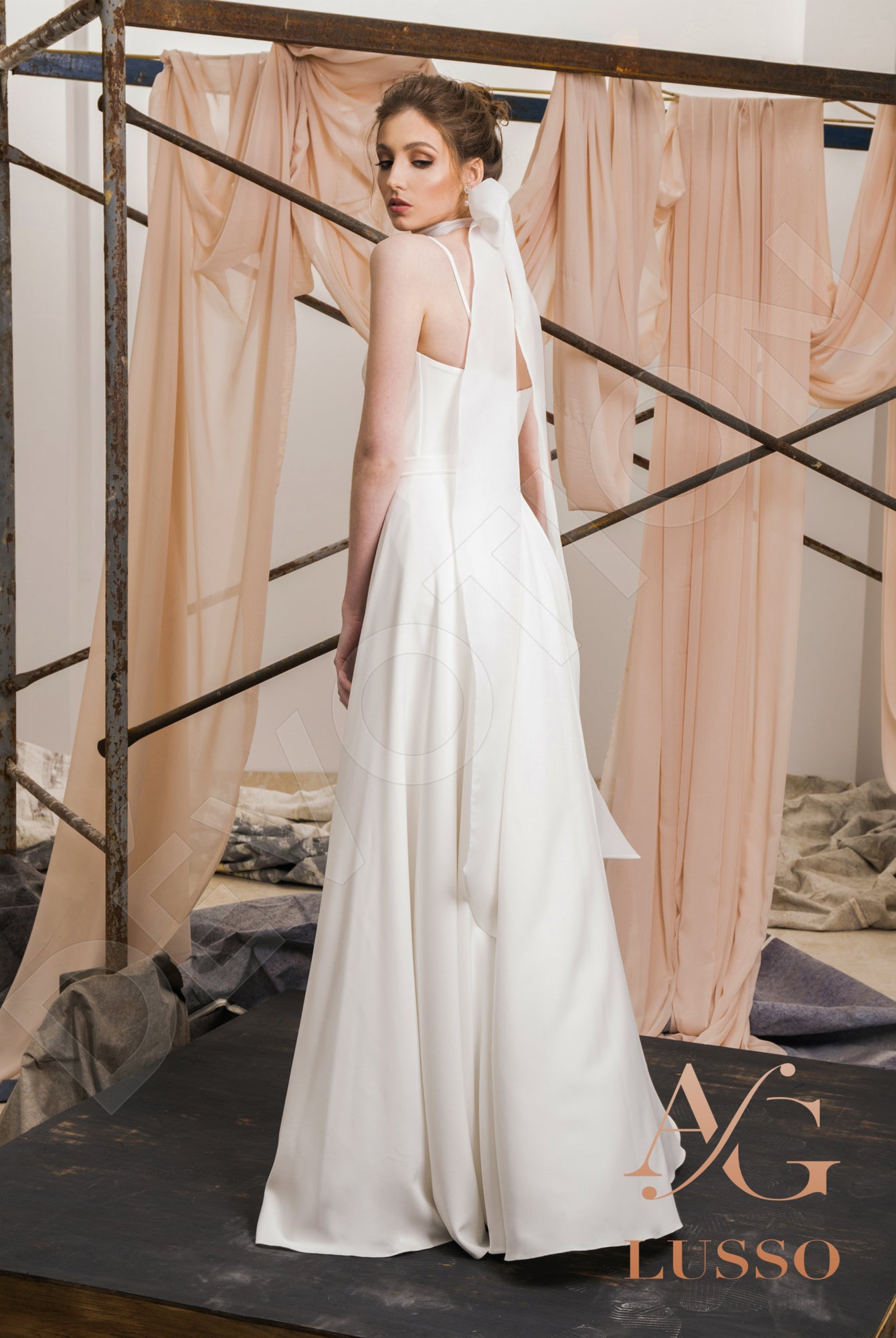 Esthera A-line V-neck LightMilk Wedding dress