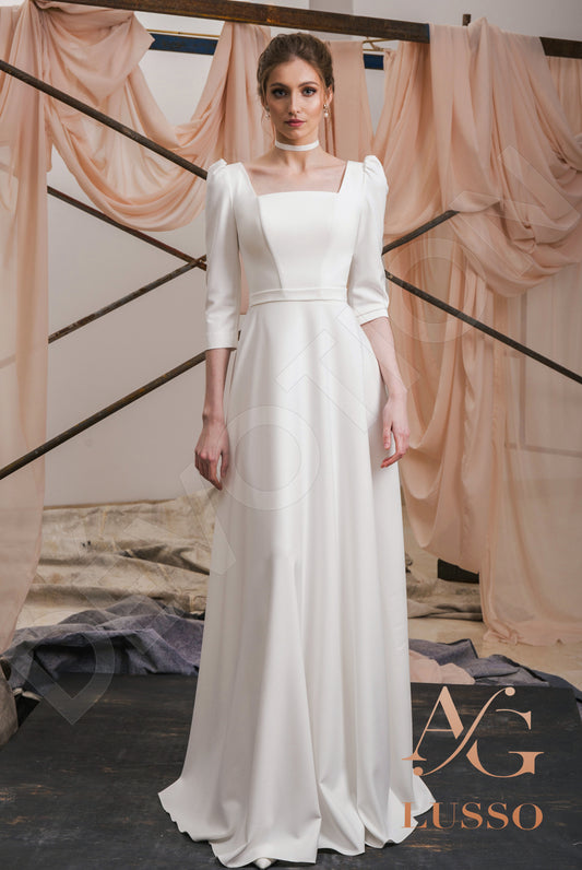 Parisa A-line Square LightMilk Wedding dress