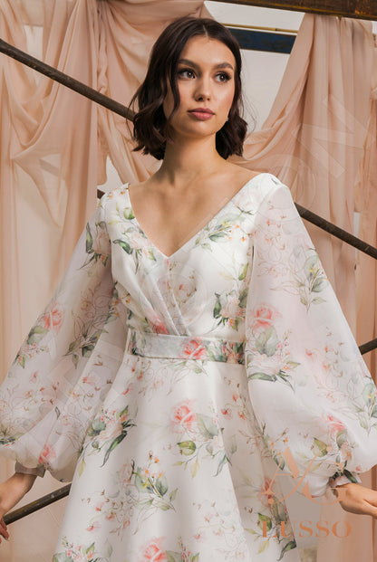 Rosalita Open back A-line Long sleeve Wedding Dress 2