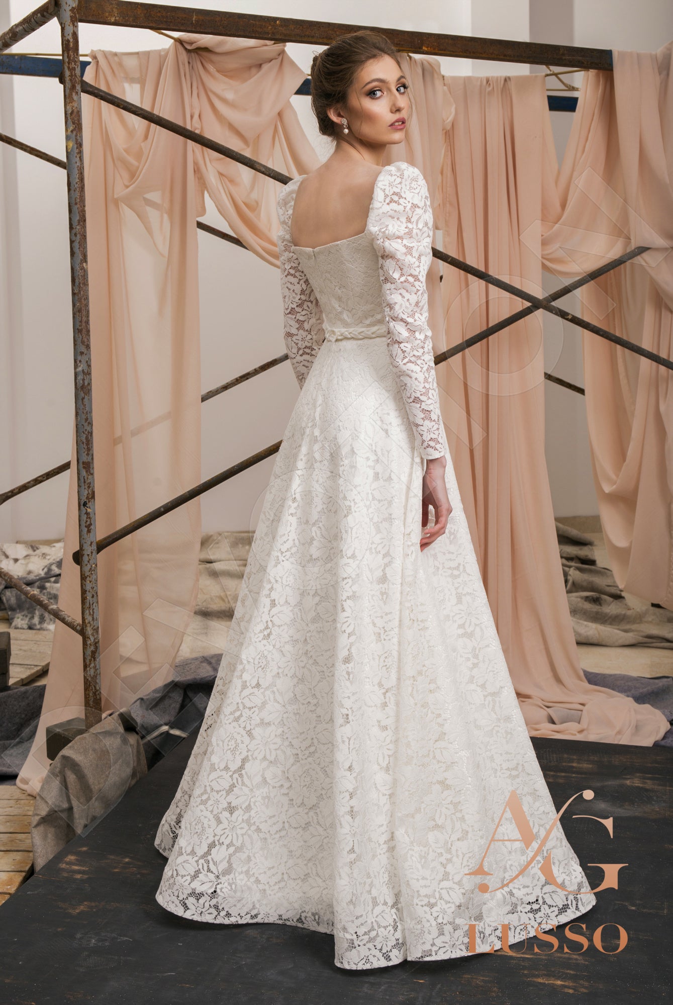 Stephany A-line Sweetheart LightMilk Wedding dress