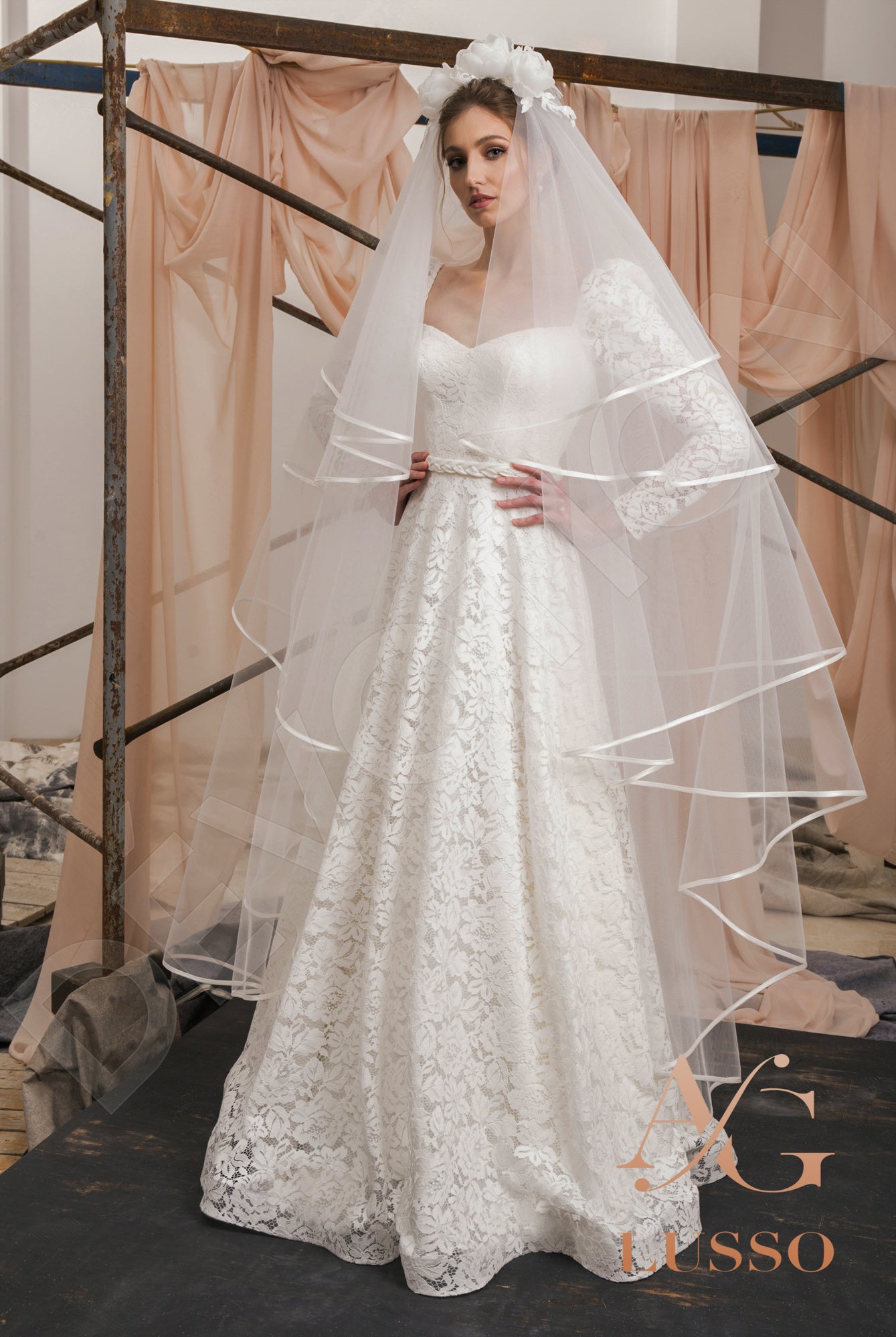 Stephany A-line Sweetheart LightMilk Wedding dress