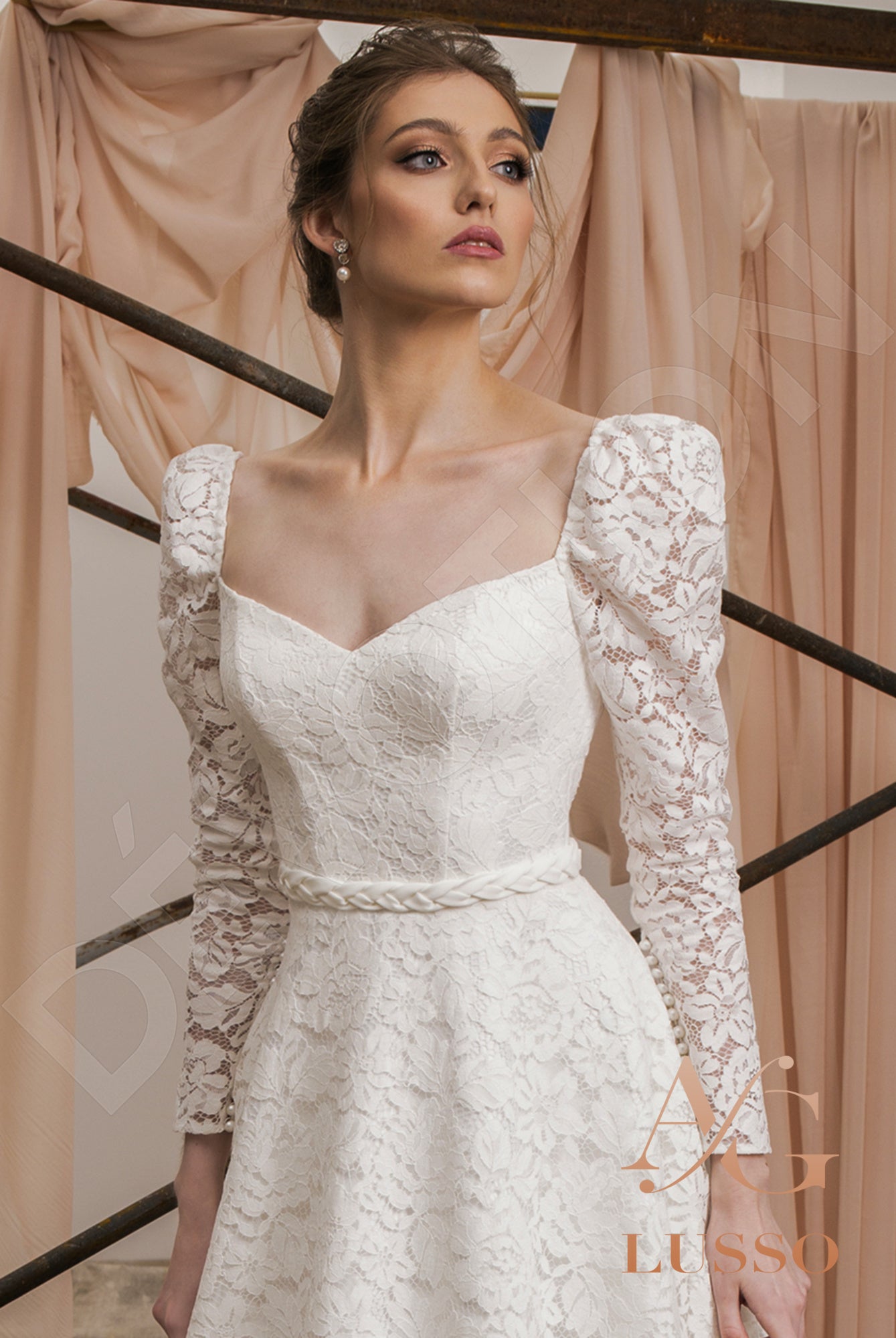Stephany A-line Sweetheart LightMilk Wedding dress