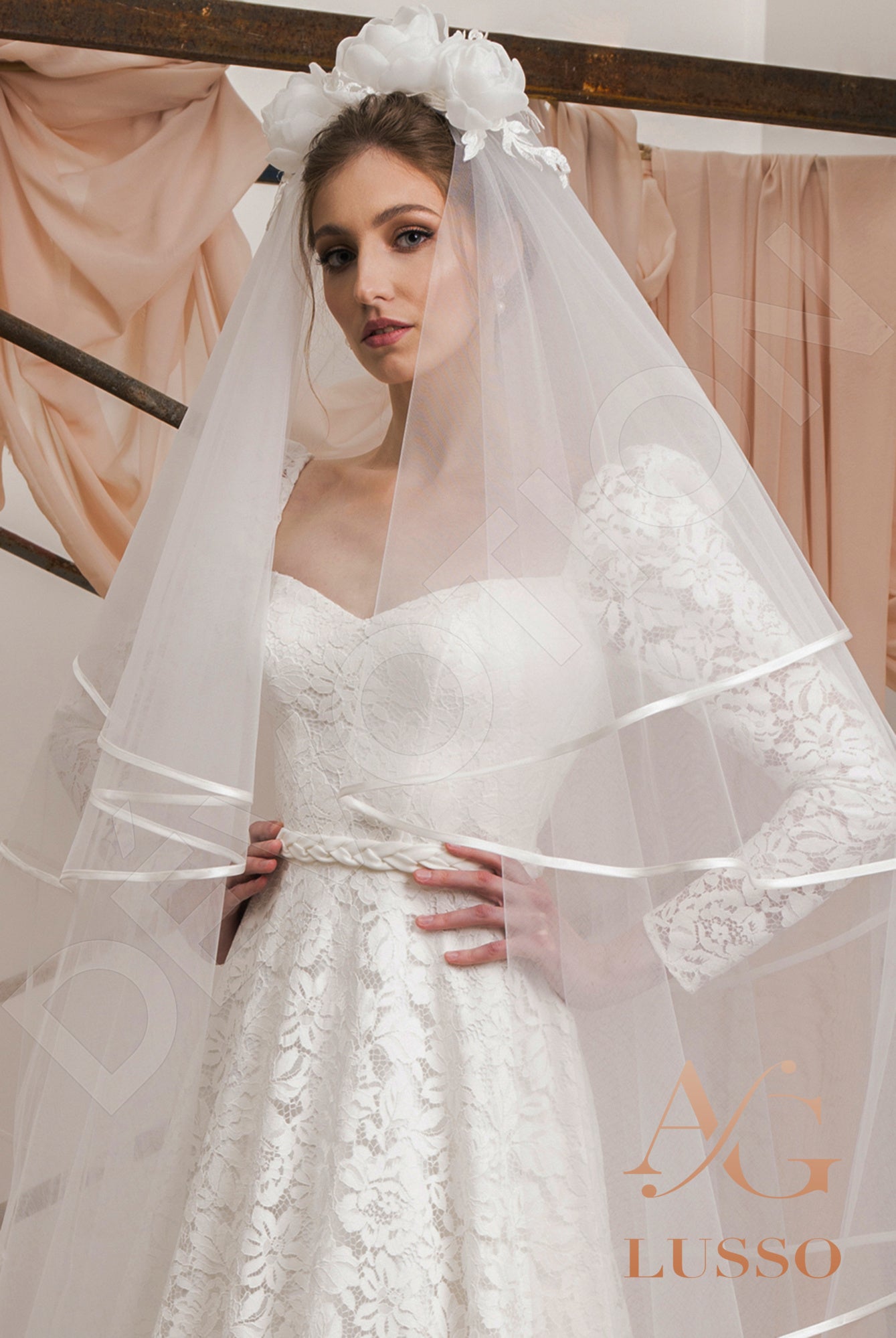 Stephany A-line Sweetheart LightMilk Wedding dress