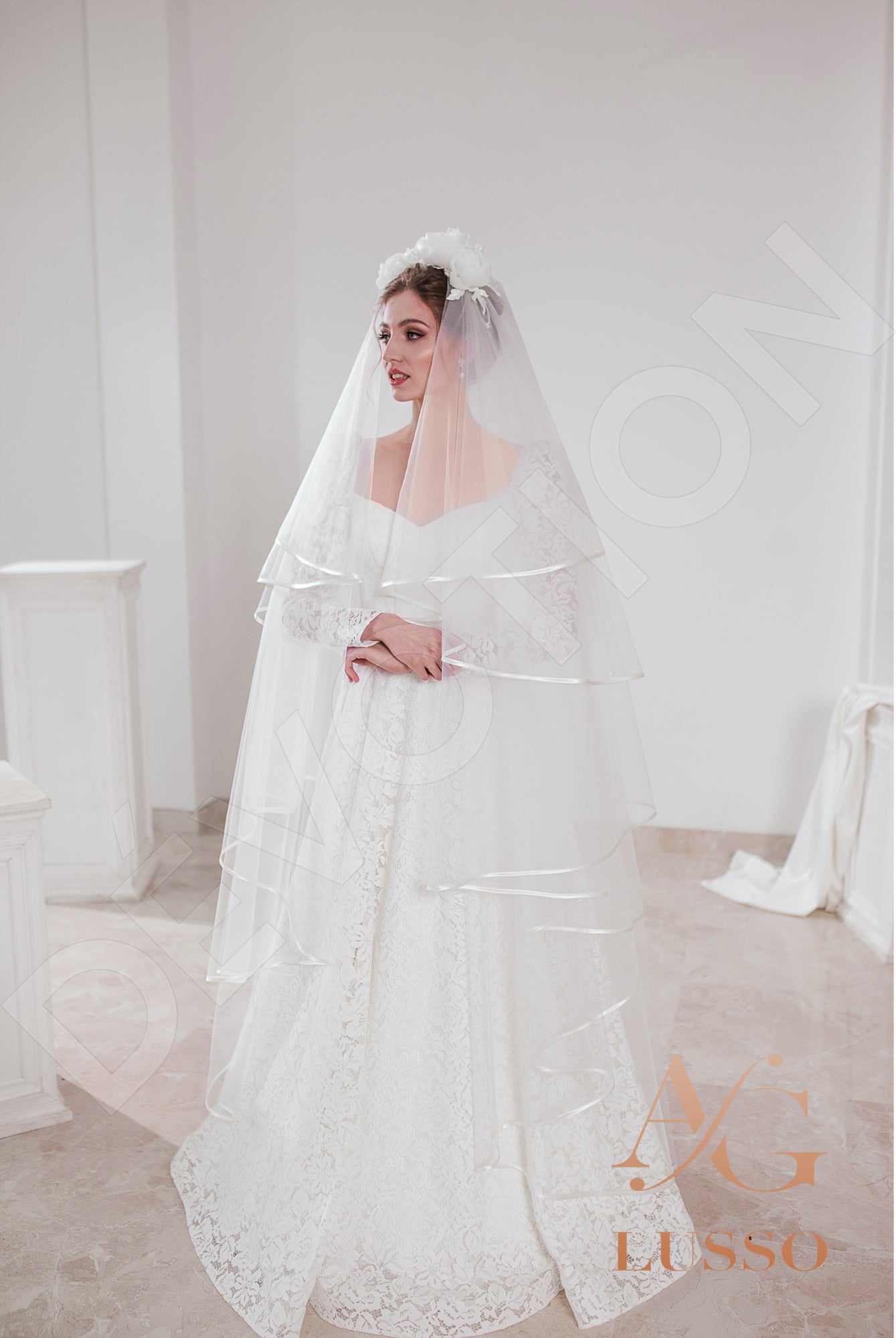 Stephany A-line Sweetheart LightMilk Wedding dress