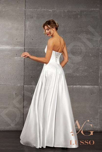 Laurence Open back A-line Strapless Wedding Dress Back