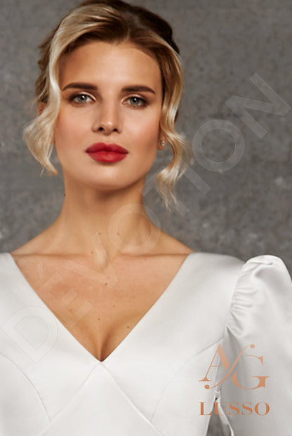Abell Open back A-line Long sleeve Wedding Dress 7