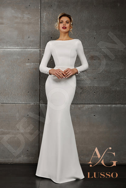 Avril Open back Trumpet/Mermaid Long sleeve Wedding Dress 6